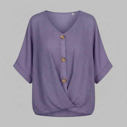 Camicetta Elegante Donna | Top in Cotone con Scollo a V