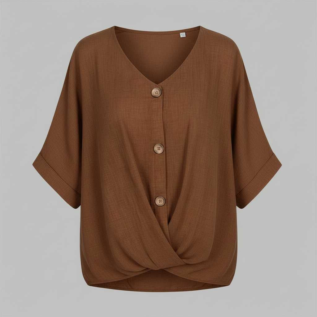 Camicetta Elegante Donna | Top in Cotone con Scollo a V