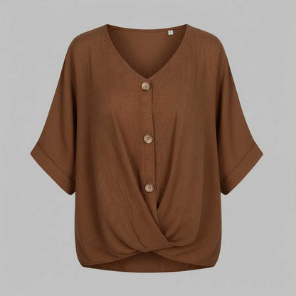 Camicetta Elegante Donna | Top in Cotone con Scollo a V