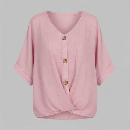 Camicetta Elegante Donna | Top in Cotone con Scollo a V