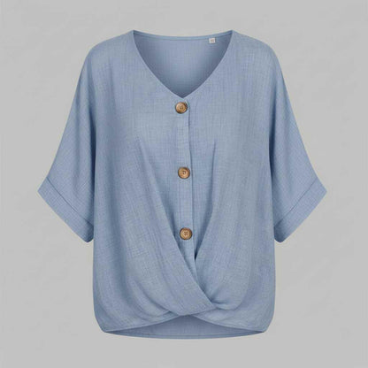 Camicetta Elegante Donna | Top in Cotone con Scollo a V