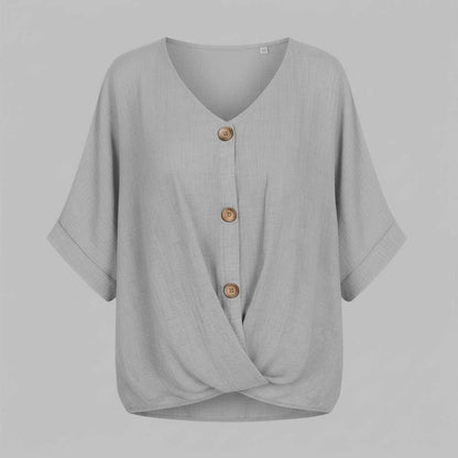 Camicetta Elegante Donna | Top in Cotone con Scollo a V