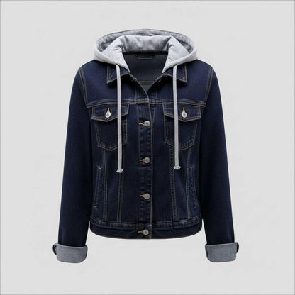 Giubbotto Denim Donna con Cappuccio Removibile | Giacca Casual