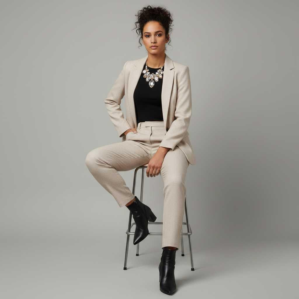 Pantaloni Eleganti Donna Bianca | Pantaloni da Donna